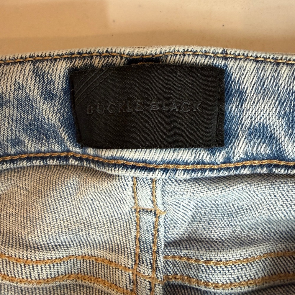 Buckle Black Straight Jeans Womens 32x32 Light Wash Fit No. 53 Stretch BBW6307R - Picture 8 of 12